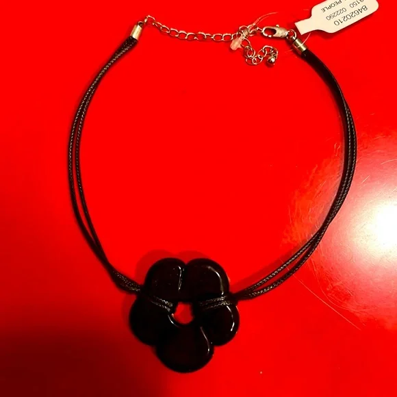 Free People Black Glass Flower Choker 🖤 - Picture 9 of 12